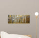 Colorado, Steamboat, Aspen Tree Trunks In Grove, Yellow Autumn Leaves Wall Mural