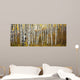 Colorado, Steamboat, Aspen Tree Trunks In Grove, Yellow Autumn Leaves Wall Mural