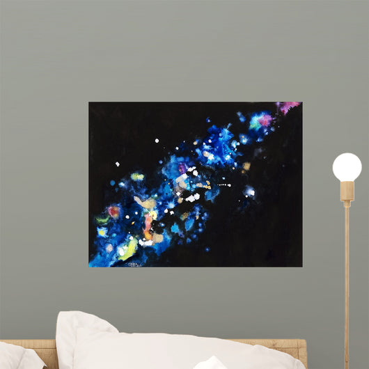 Cosmic Sparks, Abstract Of Sparks And Darkness Wall Mural