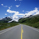 USA, Blue Skies And Mountain Peaks In Distance Wall Mural