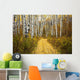 Colorado, Steamboat, Yellow Aspen Leaves On Country Road Wall Mural