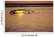 Hawaii, Outrigger Canoe In Ocean At Sunset, Dramatic Reflections Wall Mural