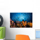 Indonesia, Diver And School Of Fusiliers And Alcyonarians Wall Mural
