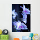 Hawaii, Kauai, White Orchid With Purple Lighting Wall Mural
