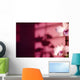 Hawaii, Kauai, White Orchid With Pink Lighting Wall Mural