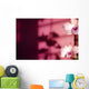 Hawaii, Kauai, White Orchid With Pink Lighting Wall Mural