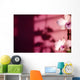 Hawaii, Kauai, White Orchid With Pink Lighting Wall Mural