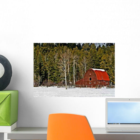Winter Barn Wall Decal