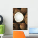 Hawaii, Oahu, A Coconut In Halves, White Meaty Fruit Wall Mural