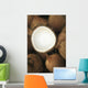 Hawaii, Oahu, A Coconut In Halves, White Meaty Fruit Wall Mural