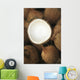 Hawaii, Oahu, A Coconut In Halves, White Meaty Fruit Wall Mural