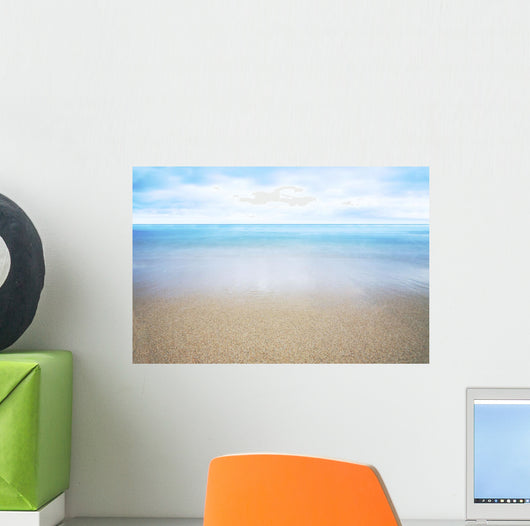 Hawaii, Oahu, Beautiful Seascape Of The Ocean And Sand Wall Mural