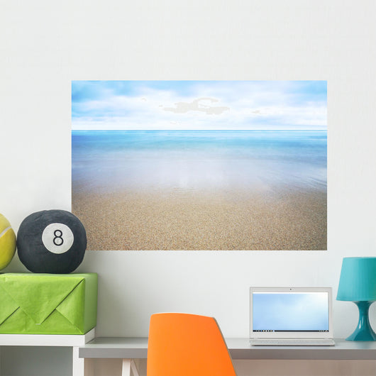 Hawaii, Oahu, Beautiful Seascape Of The Ocean And Sand Wall Mural