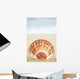 Hawaii, Oahu, Brown And White Clam Shell On Sand Wall Mural