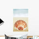 Hawaii, Oahu, Brown And White Clam Shell On Sand Wall Mural