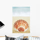 Hawaii, Oahu, Brown And White Clam Shell On Sand Wall Mural