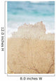 Hawaii, Oahu, Turquoise Ocean With Beautiful Coral Element On The Sand Wall Mural