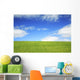 Hawaii, Oahu, Beautiful Landscape Of Green Grass And A Blue Sky Wall Mural