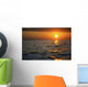 Hawaii, Oahu, Beautiful Sunset Over The Ocean Wall Mural