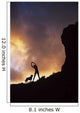 Hawaii, Silhouette Of A Woman Stretching On A Mountain Top At Sunset Wall Mural