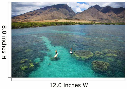 Hawaii, Maui, Olowalu, Stand Up Paddling Wall Mural