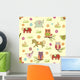 Abstract Floral Animals Pattern Wall Mural