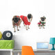 Three Pugs Dressed up Wall Mural