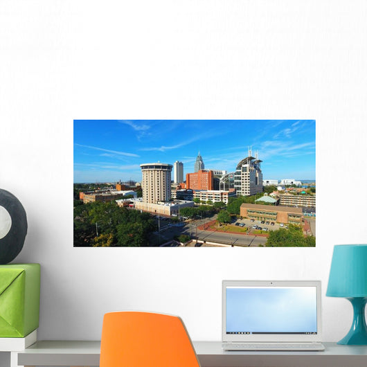Clear Autumn Day Downtown Wall Decal