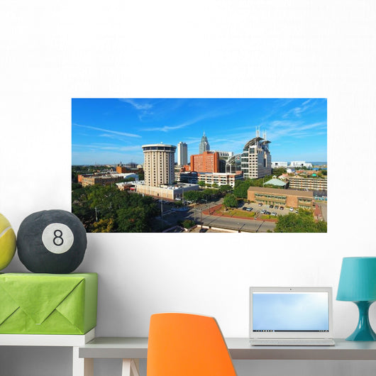 Clear Autumn Day Downtown Wall Decal