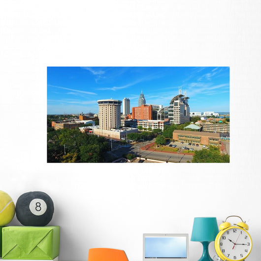 Clear Autumn Day Downtown Wall Decal