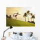 Palm Trees And Sunset Wall Mural