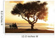 Beautiful Sunset Over The Ocean With A Couple Sitting On A Bench Wall Mural