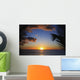 Hawaii, Oahu, Beautiful Sunset Over The Ocean Wall Mural