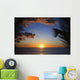 Hawaii, Oahu, Beautiful Sunset Over The Ocean Wall Mural
