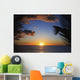 Hawaii, Oahu, Beautiful Sunset Over The Ocean Wall Mural