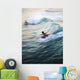 Hawaii, Oahu, Surfer Riding A Wave Wall Mural