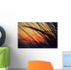 California, Colorful Sunset Through Beach Grass Wall Mural