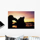 Natural Stone Arch Silhouetted At Sunset Wall Mural