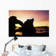Natural Stone Arch Silhouetted At Sunset Wall Mural