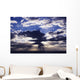 Hawaii, Late Afternoon Rain Clouds Over Ocean Horizon Wall Mural