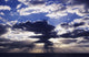 Hawaii, Late Afternoon Rain Clouds Over Ocean Horizon Wall Mural