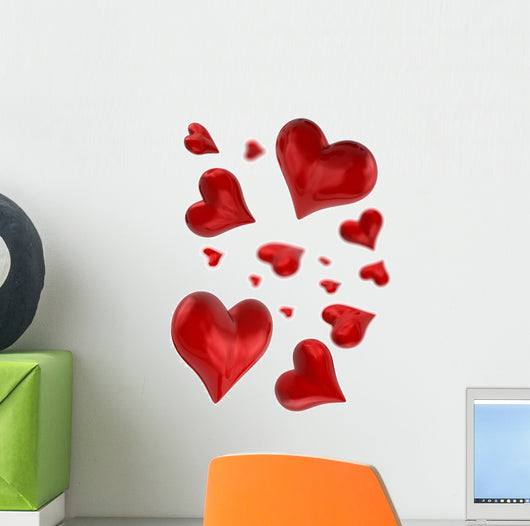 Romantic Hearts Wall Stickers