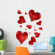 Romantic Hearts Wall Stickers