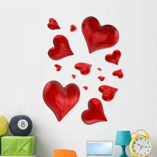 Romantic Hearts Wall Stickers