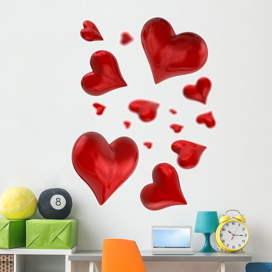Romantic Hearts Wall Stickers