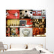 Hawaii, Collage Of A Red Firetruck And All Its Components Wall Mural