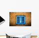 Northern New Mexican Windows, New Mexico, Blue Deep-Seated Window Wall Mural