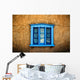Northern New Mexican Windows, New Mexico, Blue Deep-Seated Window Wall Mural