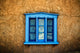 Northern New Mexican Windows, New Mexico, Blue Deep-Seated Window Wall Mural