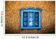 Northern New Mexican Windows, New Mexico, Blue Deep-Seated Window Wall Mural